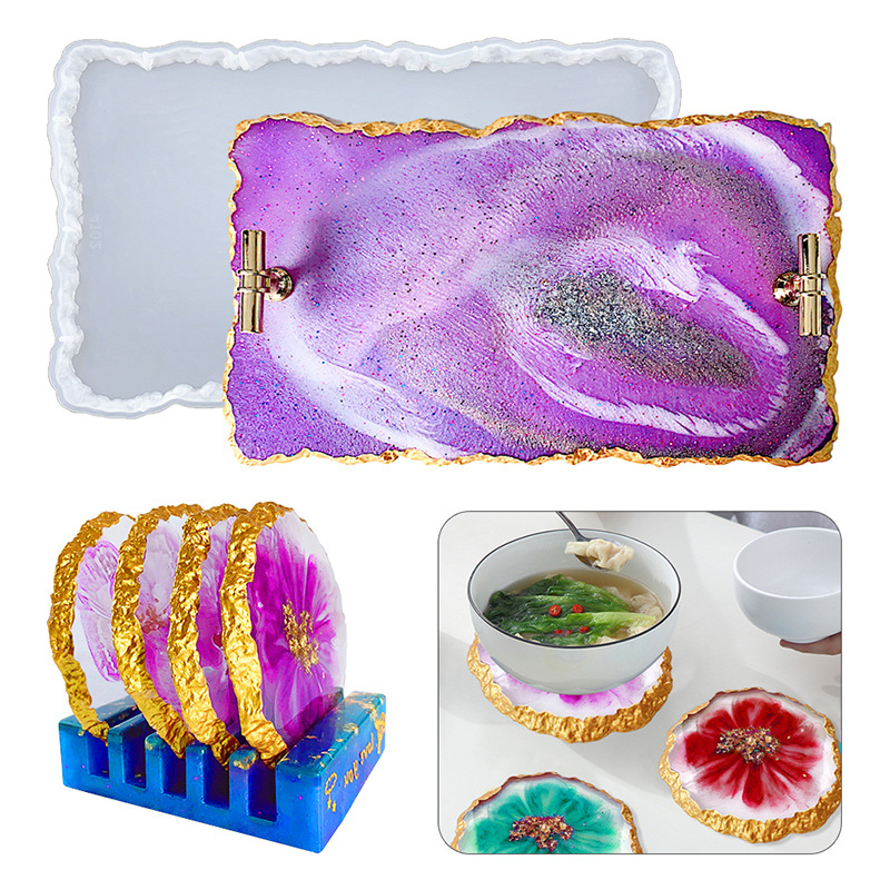 Geode Mold Silicone - DM413 Drusy dessous de verre résine