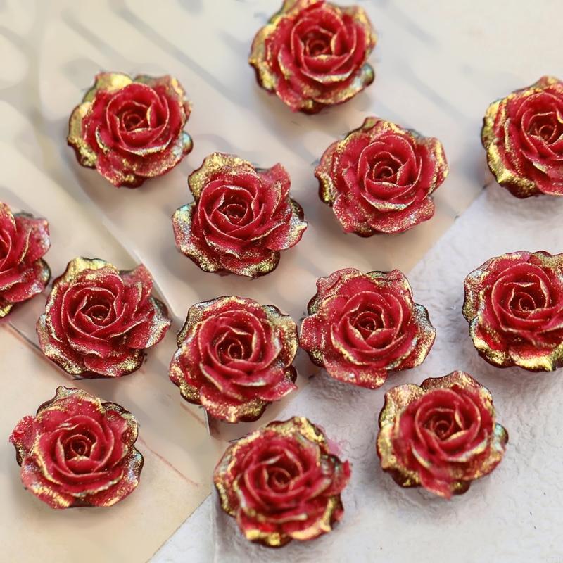 Paquet 10 fleurs en plastique  - Resin Glitter Pack avis et prix