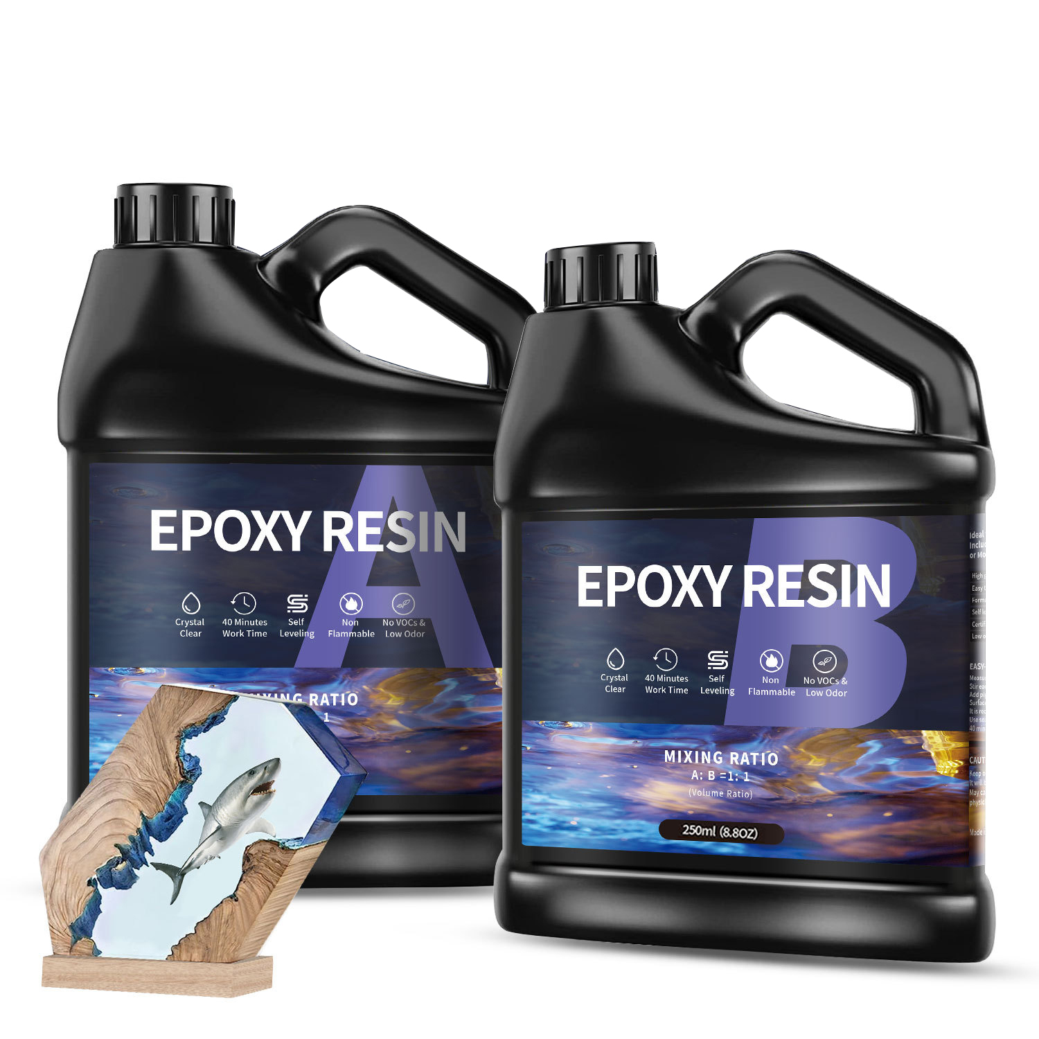 Colle résine époxy AB 500g/100 - Epoxy Uv Resin Kit avis et prix
