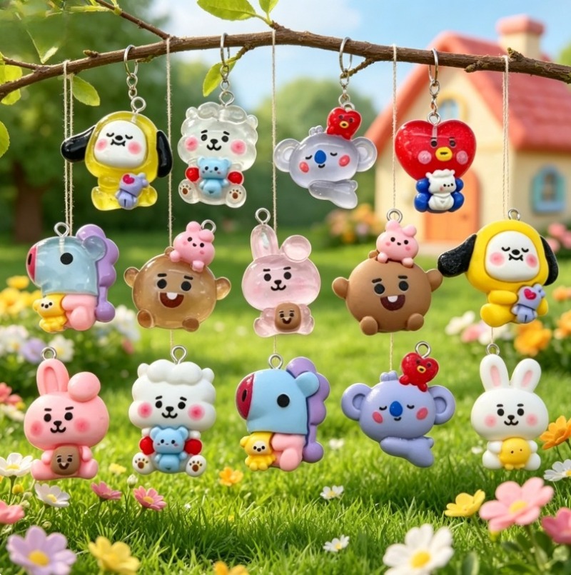 Breloques en résine BT21, 7 pi - Resin Craft Material avis et prix