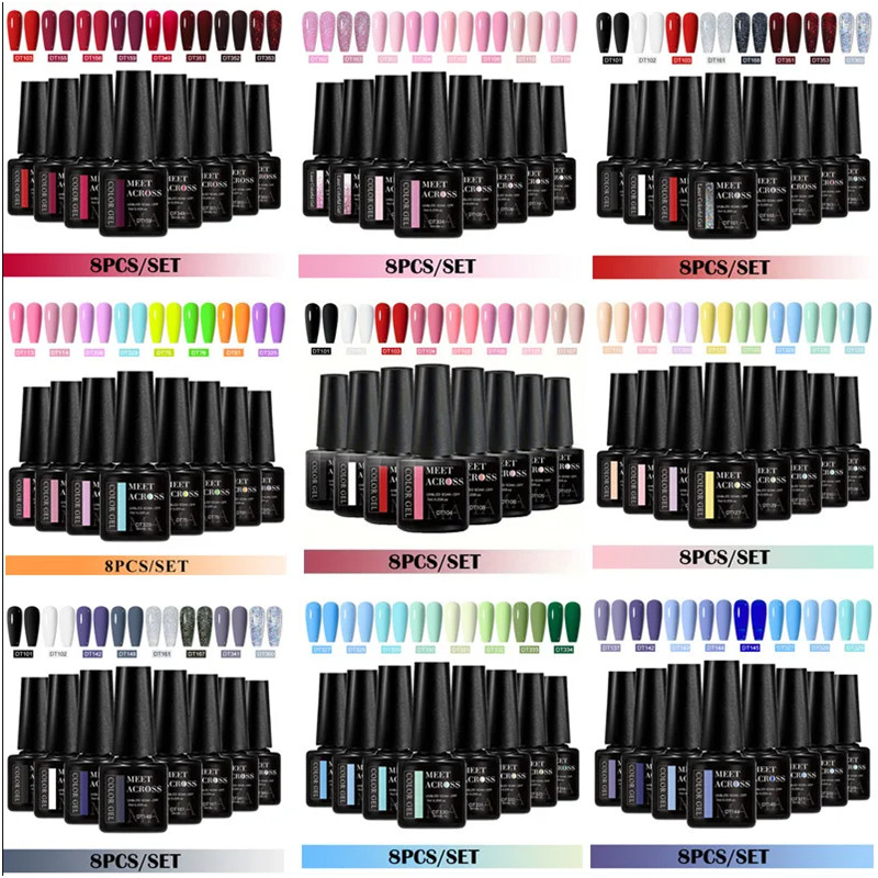 Lot de 8 vernis à ongles en ge - Resin Glitter Pack avis et prix