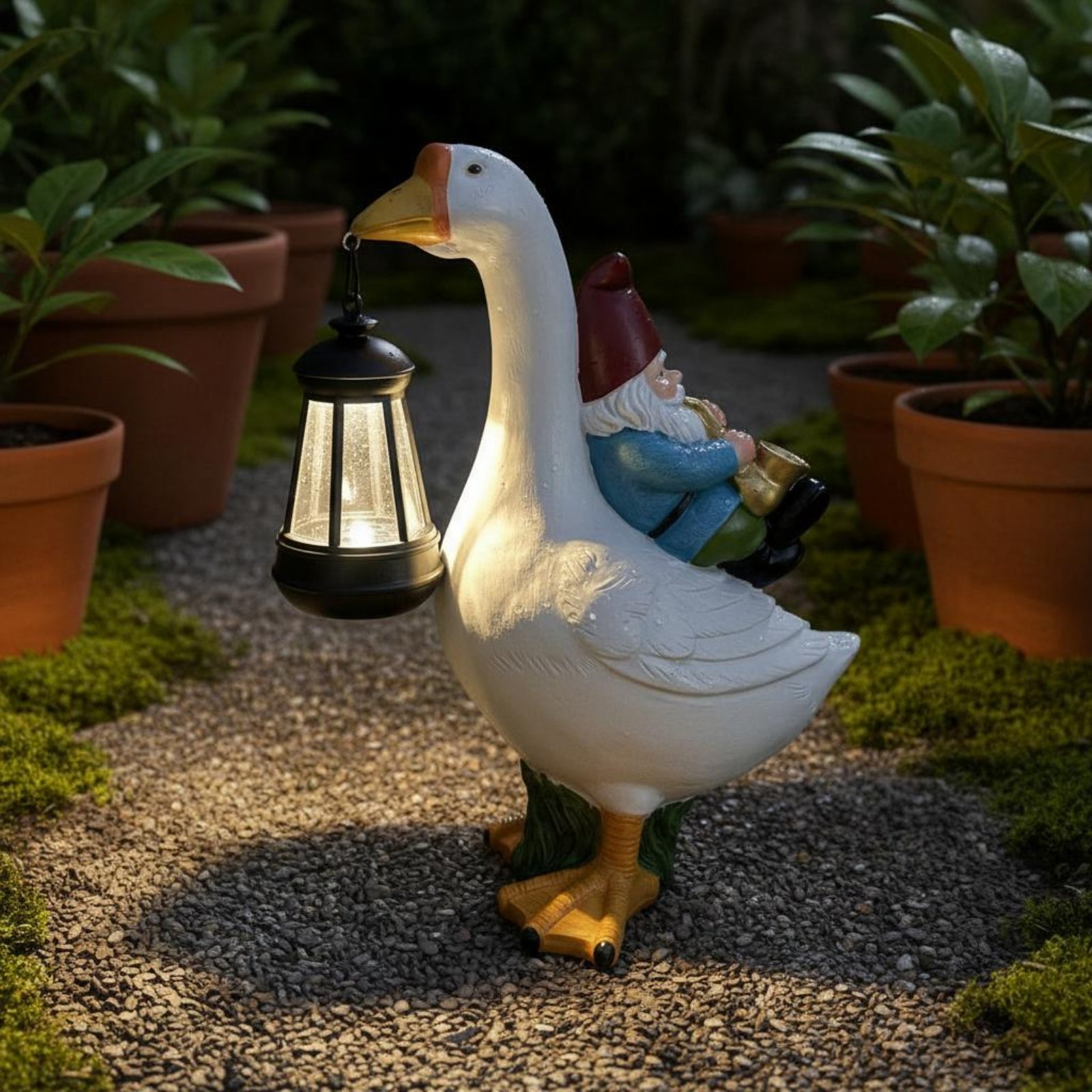 Statue de gnome monté sur une  - Resin Crafts avis et prix