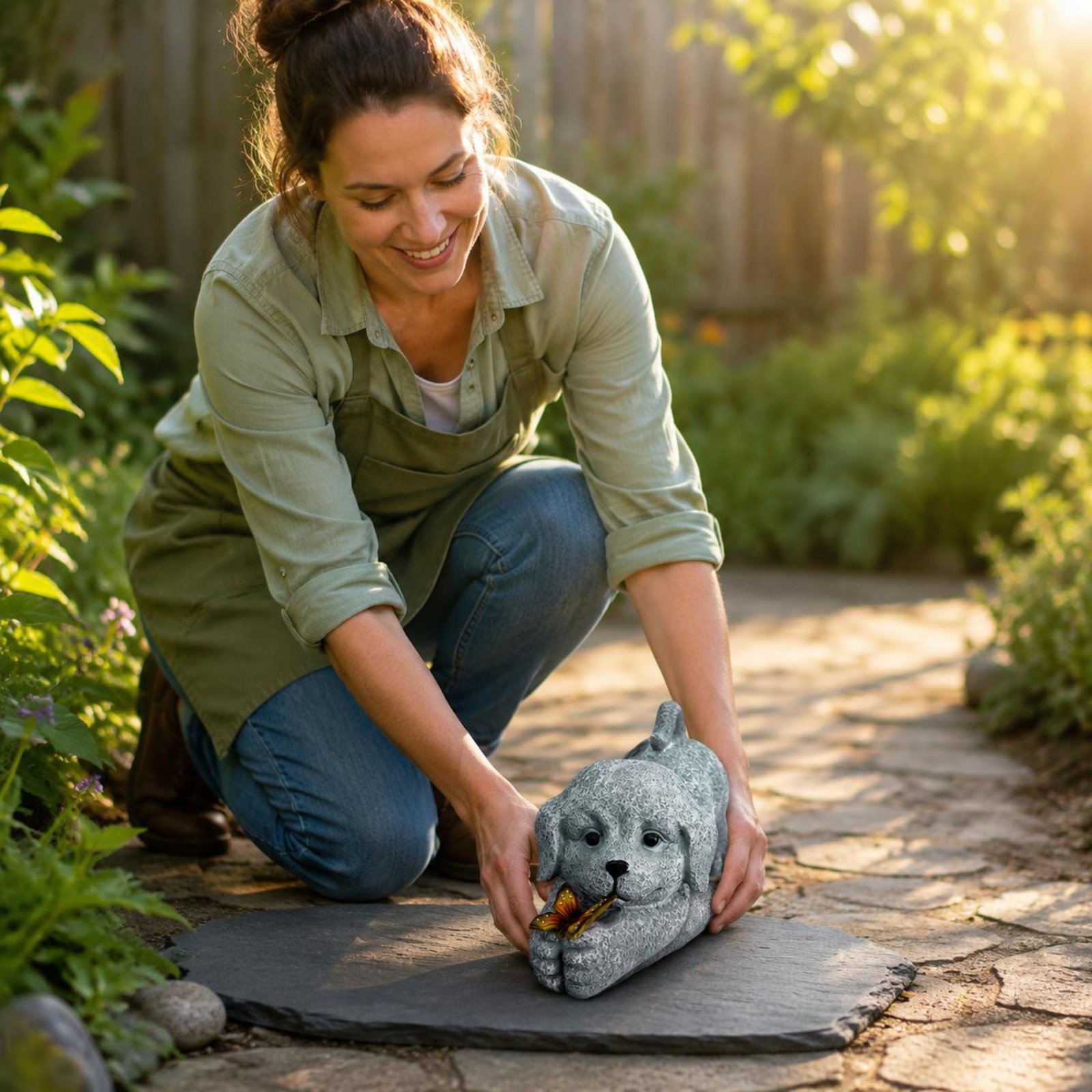 Statue de chien solaire en rés - Resin Crafts avis et prix